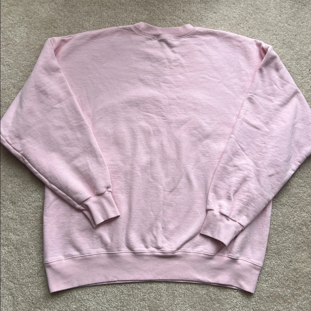 The Bar Blush Pink Varsity Crewneck Sweatshirt - Picture 9 of 9